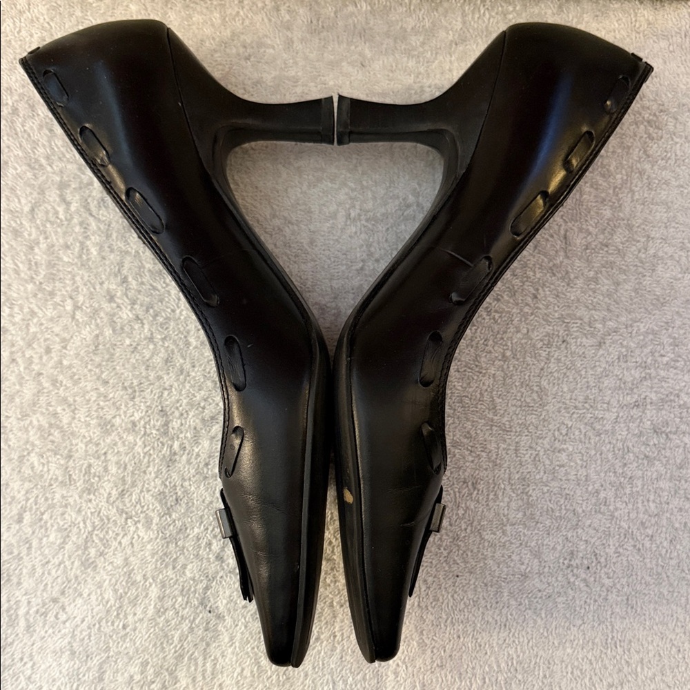 NWT VTG Etienne Aigner Orah Leather Tassel Kitten-Heel Pumps 90s Y2K Office - Picture 6 of 14